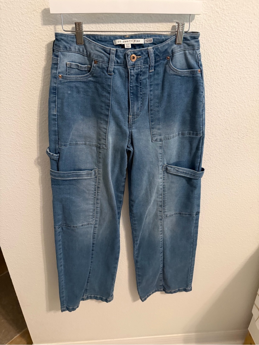 Celebrity Pink Light Blue Boyfriend Carpenter Jeans